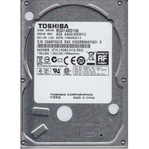 Hard Disk Laptop Toshiba MQ01ABD100, 1TB, 5400 rpm, 8MB, SATA 2.5" 